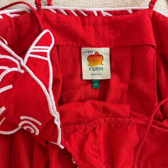 Farm Rio Red Fish Top Maxi Dress - Picture 5 of 6